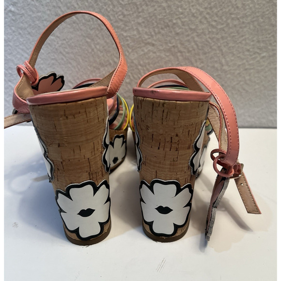 Kate Spade New York Sandals Size 9 Gerry Platform Y2K Shoes Floral Multicolor - Picture 12 of 16
